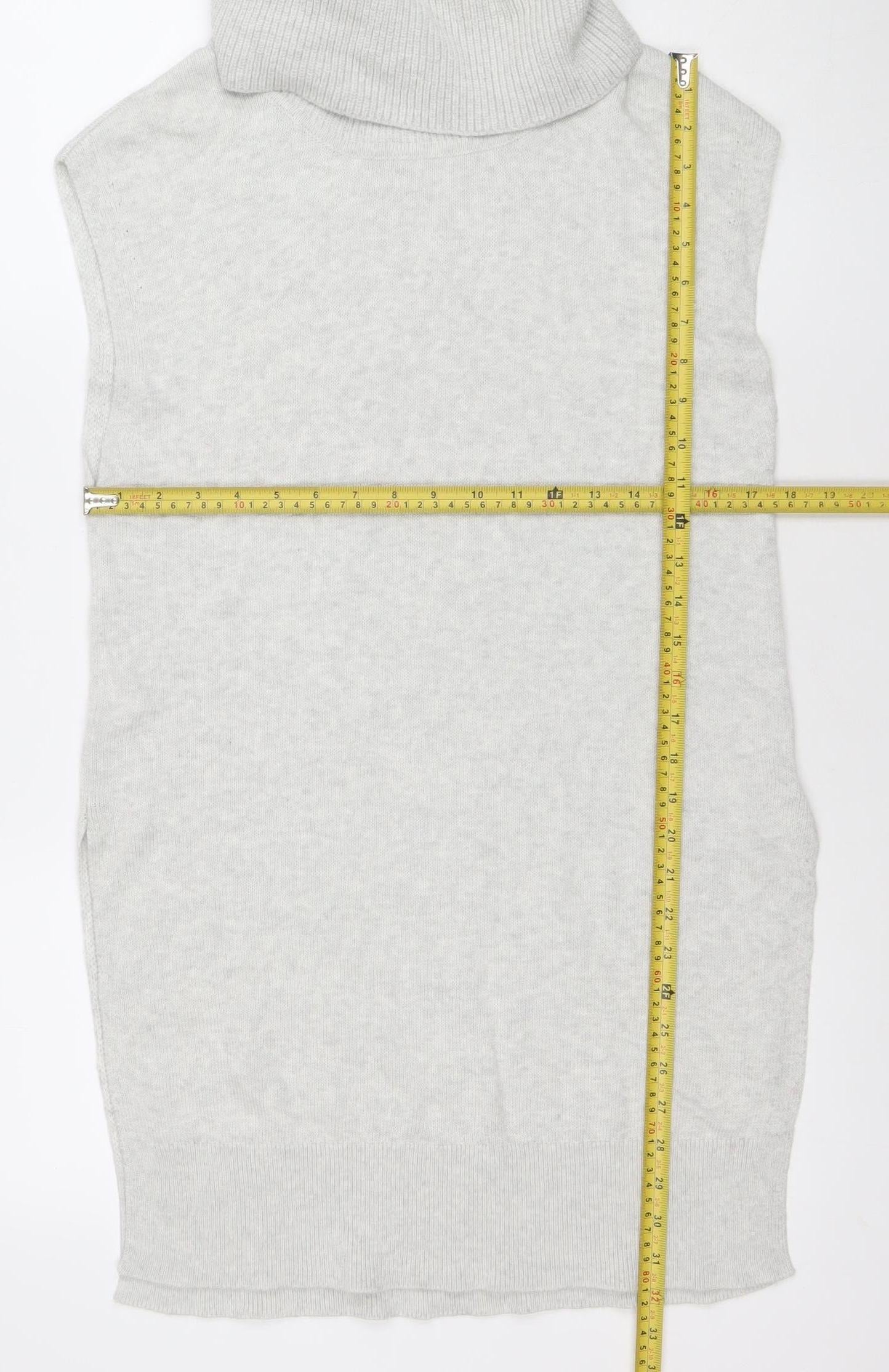 Phase Eight Women's Grey Wool Blend Roll Neck Jumper Dress Size S