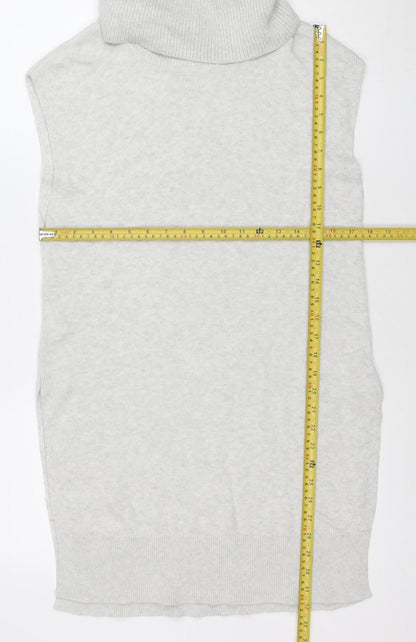Phase Eight Women's Grey Wool Blend Roll Neck Jumper Dress Size S