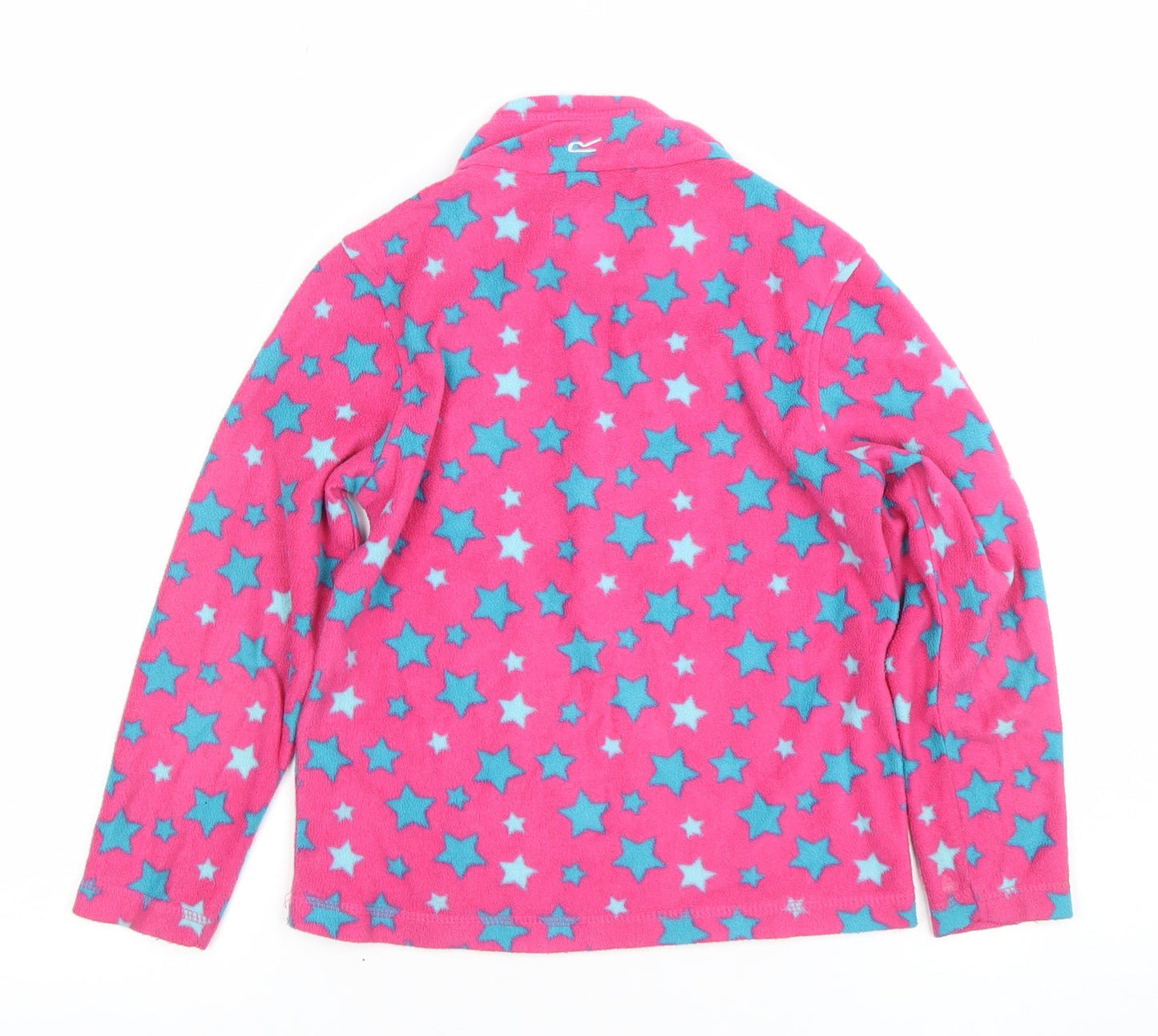 Regatta Girls Pink Star Fleece 1/2 Zip Sweatshirt - 7 Years