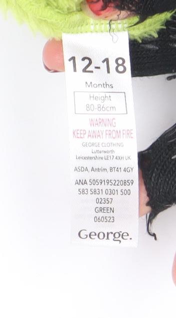 George Green Grinch Hooded Fleece Baby Robe 12-18 Months Winter Nightwear