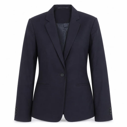 Brook Taverner Women's Black 12 Regular One-Button Blazer Jacket