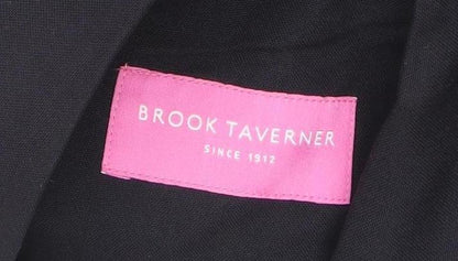 Brook Taverner Women's Black 12 Regular One-Button Blazer Jacket