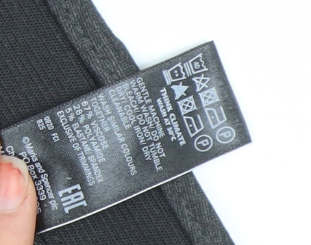 Marks and Spencer Womens Grey Slim Trousers Size 10 Long
