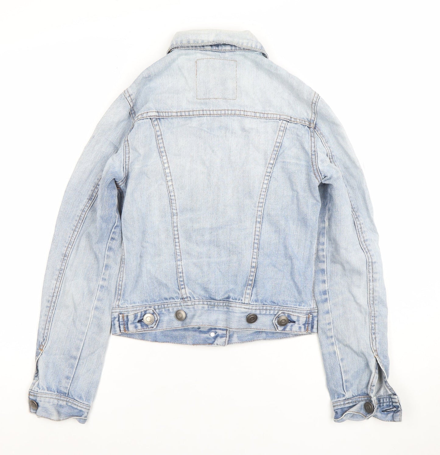 Denim Co. Women's Blue Denim Basic Jacket Size 8 Casual Style