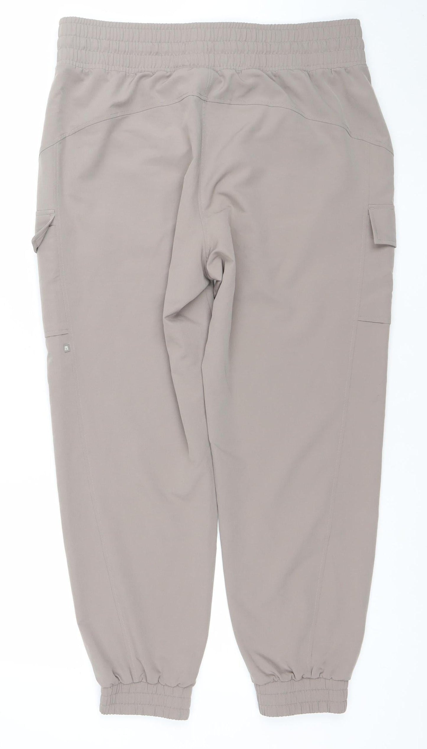 Avalanche Women Beige Cargo Trousers L Lightweight Polyester