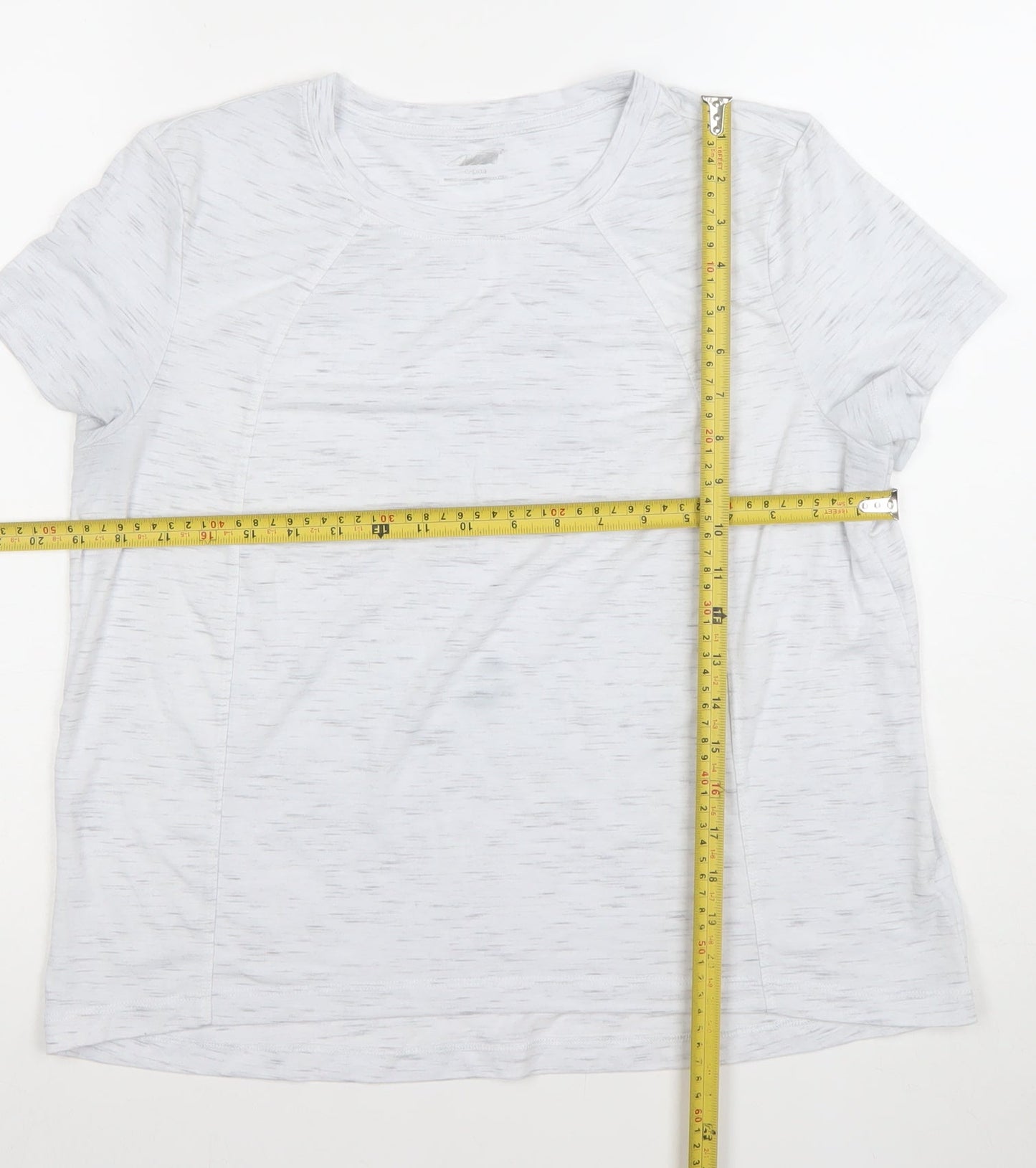 Avia Womens White Short Sleeve Activewear T-Shirt Size M