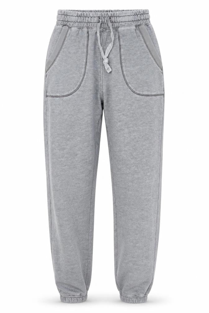 New Look Women Grey Size 6 Jogger Sweatpants with Drawstring Waist