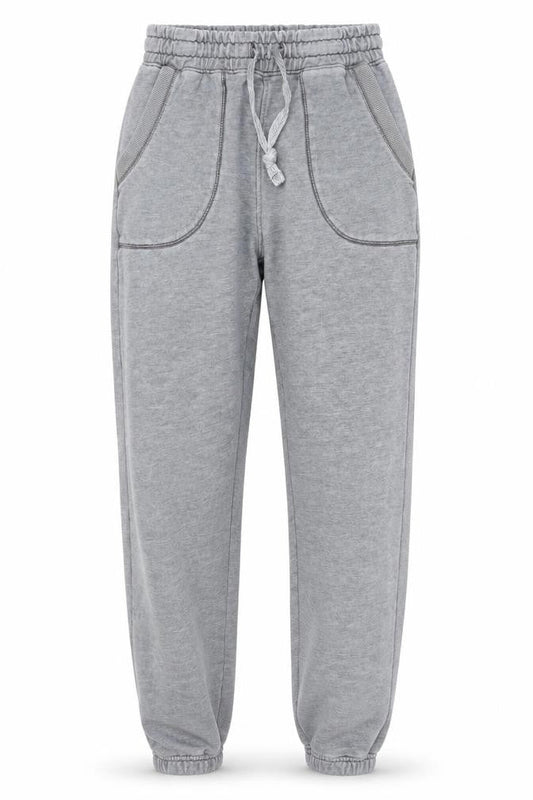 New Look Women Grey Size 6 Jogger Sweatpants with Drawstring Waist