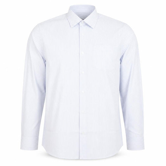 Dunnes Men's Blue Striped Regular Fit 15.5in Cotton Shirt