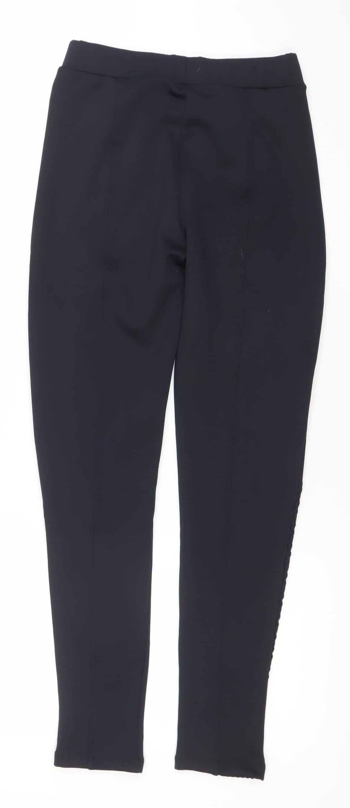 Zara Basic Women Black Size 6 Jegging Style Skinny Zip Trousers