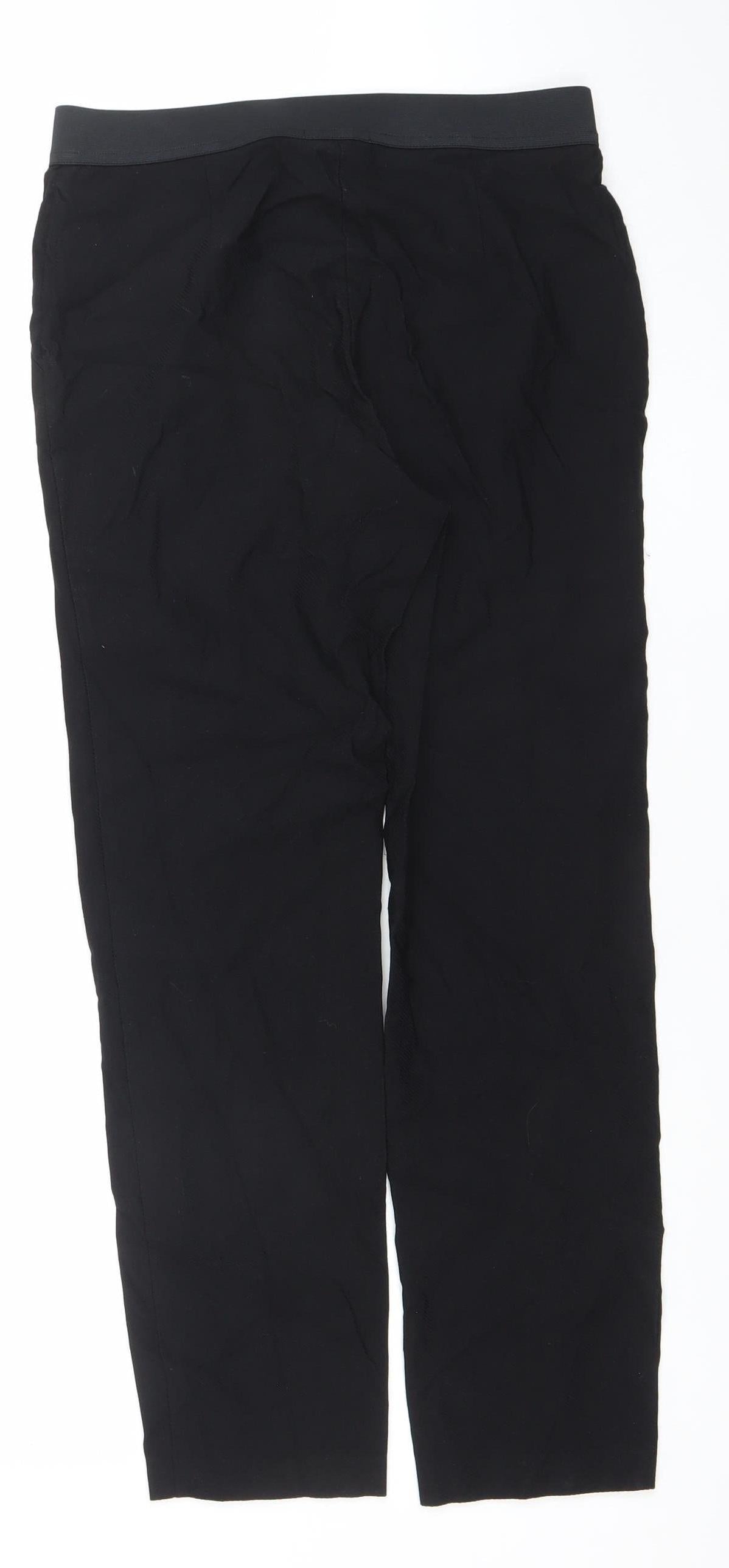 Gallery Womens Black Size 12 Straight Stretch Trousers
