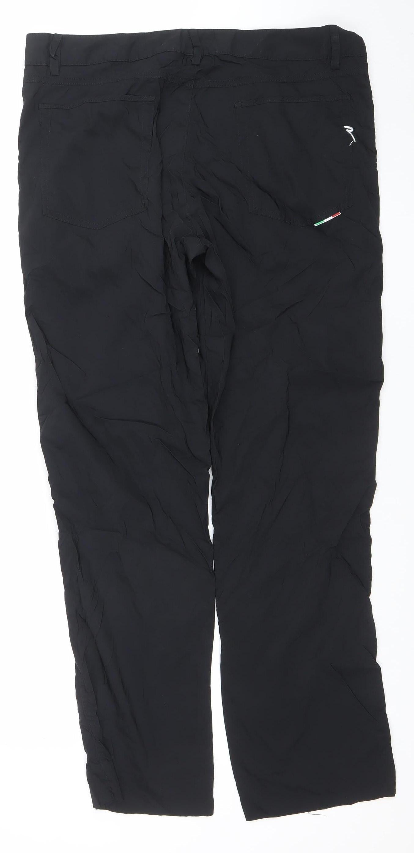 Chervo Mens Black Lightweight Polyamide Sports Trousers Size 48