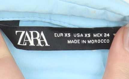 Zara Men Blue XS Regular Fit Long Sleeve Dress Shirt