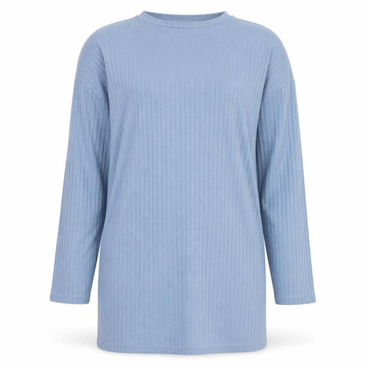 Boohoo Women Blue Long Sleeve T-Shirt Dress Size 10