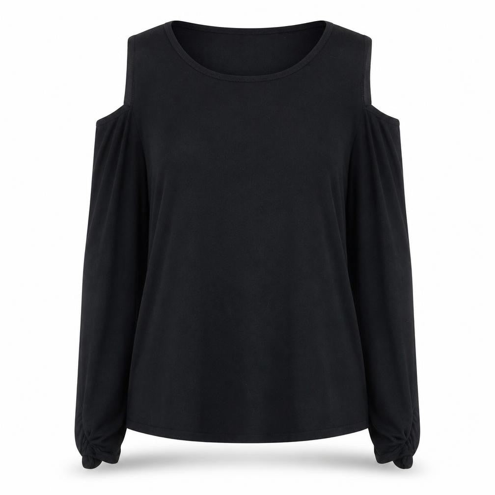 Phase Eight Womens Black Cold Shoulder Long Sleeve Blouse UK 18