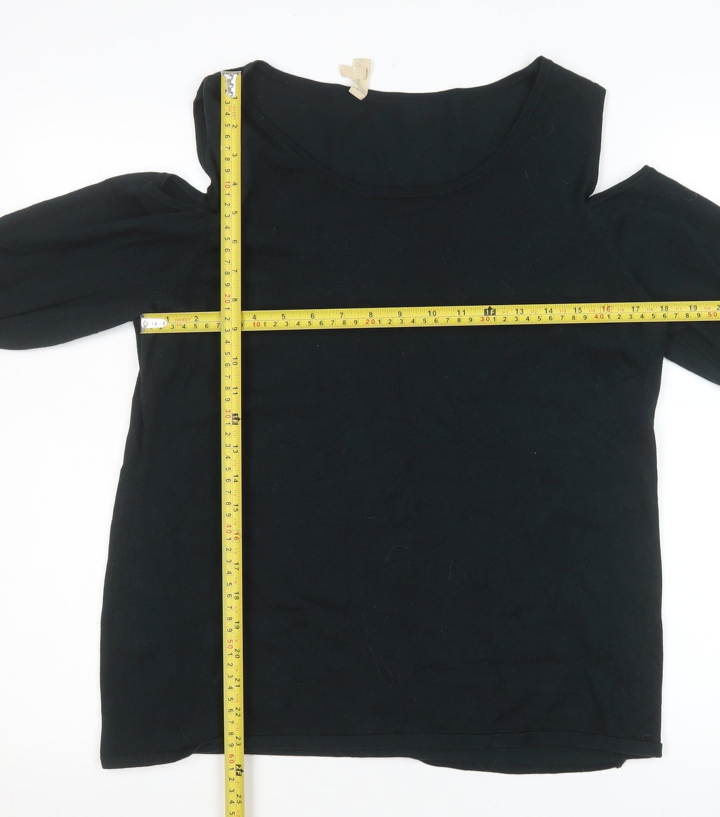 Phase Eight Womens Black Cold Shoulder Long Sleeve Blouse UK 18