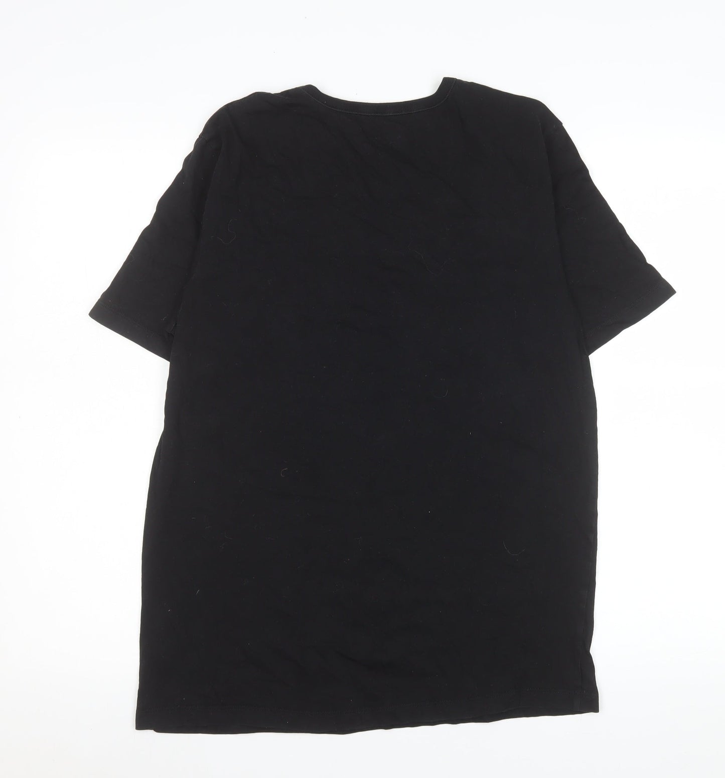 Hugo Boss Men's Black Cotton Crew Neck Short Sleeve T-Shirt L