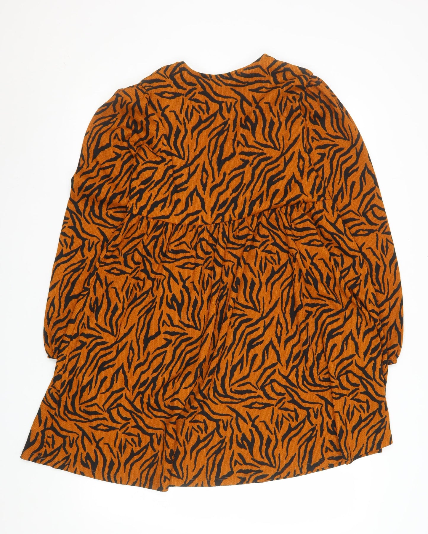 New Look Women Brown Animal Print A-Line Dress Size 10