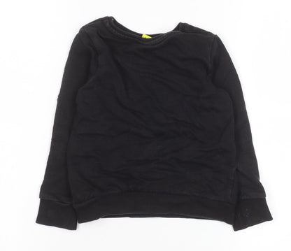 Close-up detail of Disney girls’ black sequin mickey sweatshirt 5-6 years pullover top
