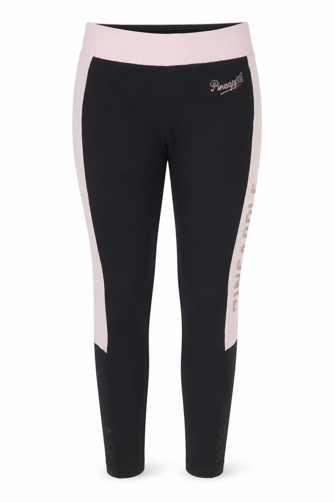 Pineapple Girls Black & Pink Ankle Leggings 10-11 Years Dance Activewear