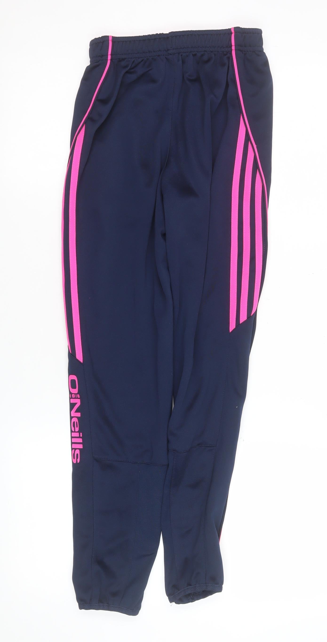 O'Neills Girls Blue Track Pants 10-11 Years Polyester Zip Joggers