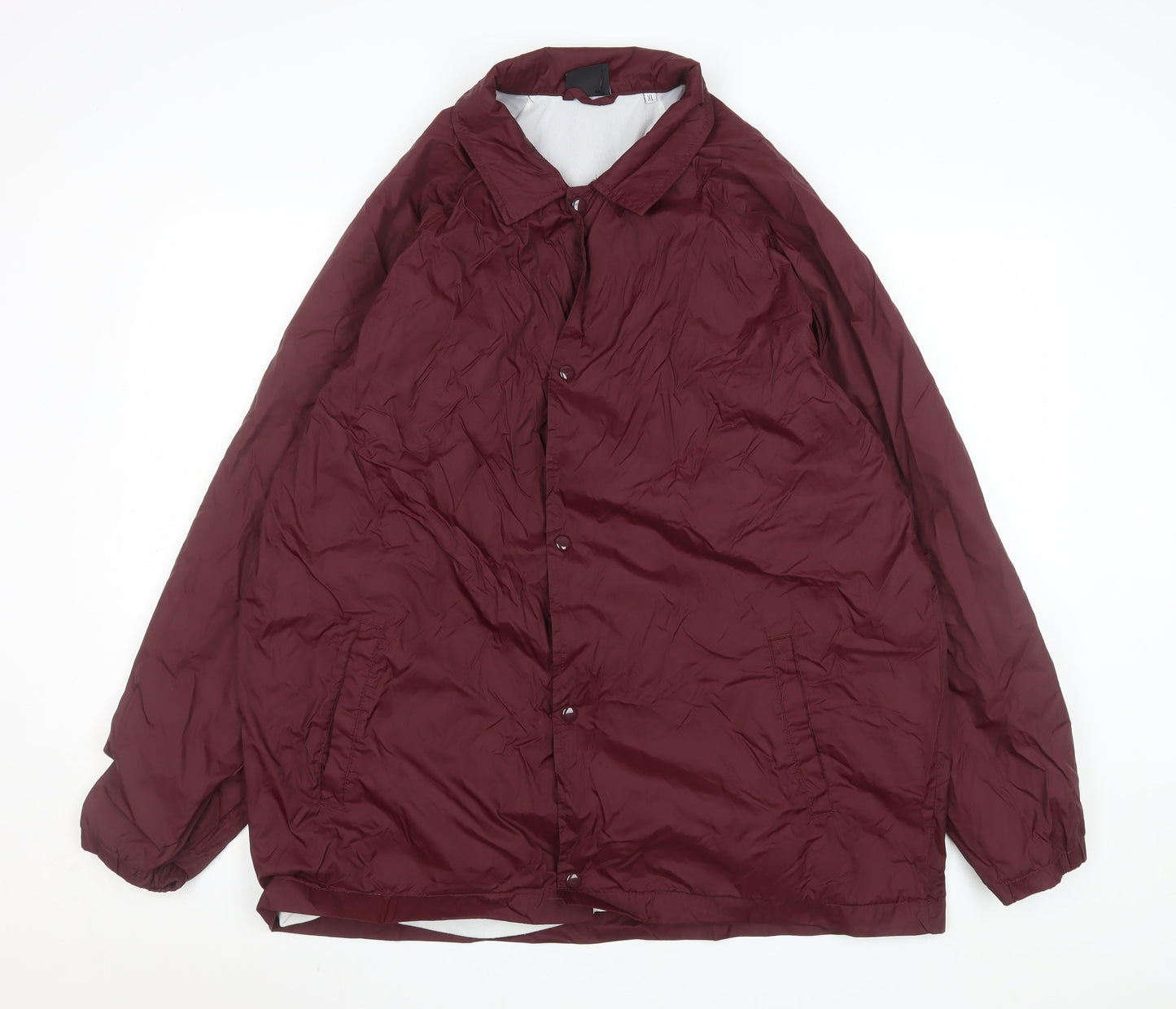 Push Women’s Red Polyester Button Up Casual Jacket XL