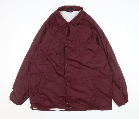 Push Women’s Red Polyester Button Up Casual Jacket XL