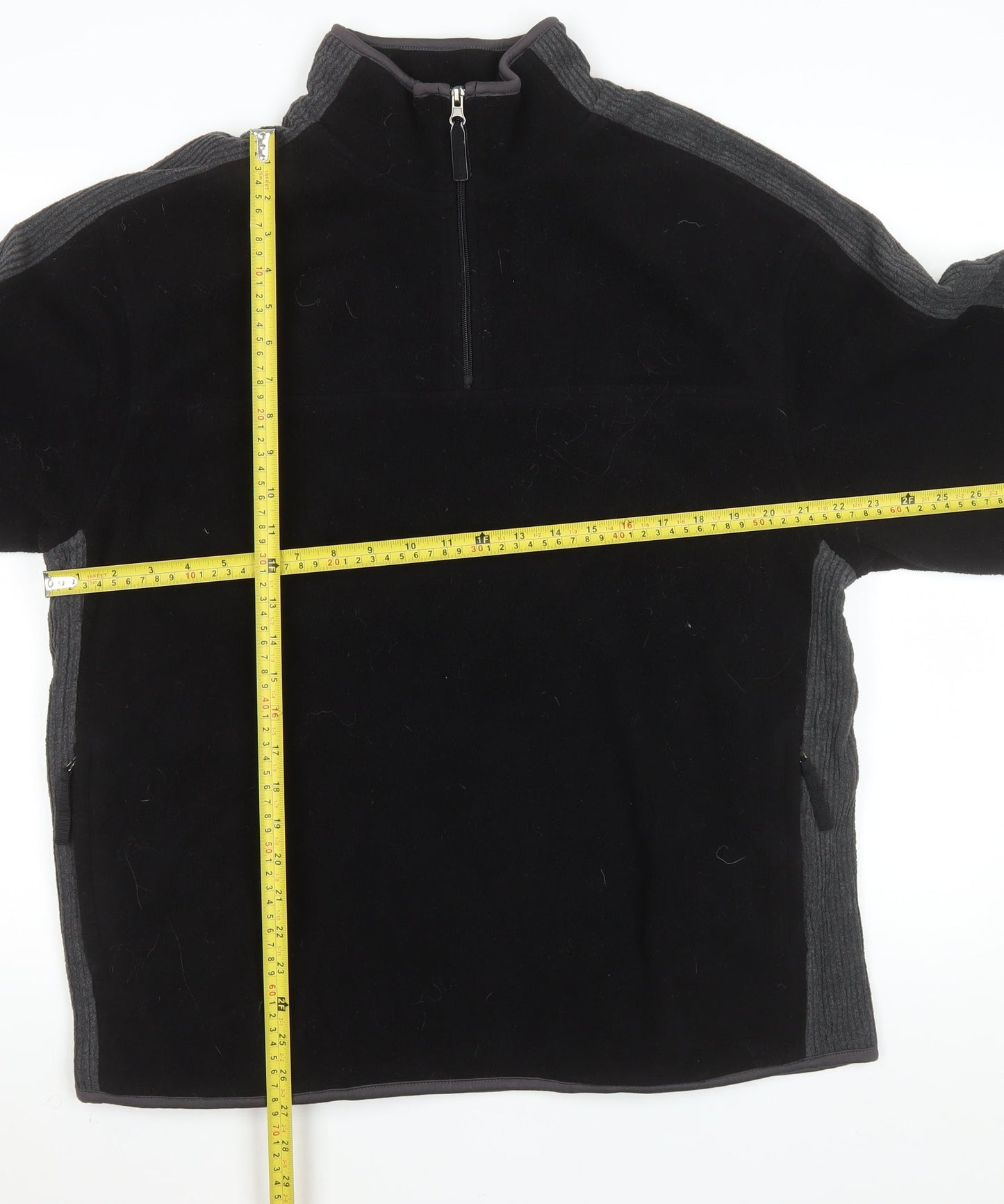 Ashford Sport Men’s Black Fleece 1/4 Zip Pullover Sweatshirt L