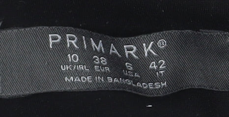 Primark Women’s Black Single-Breasted Blazer UK 10 Classic Fit