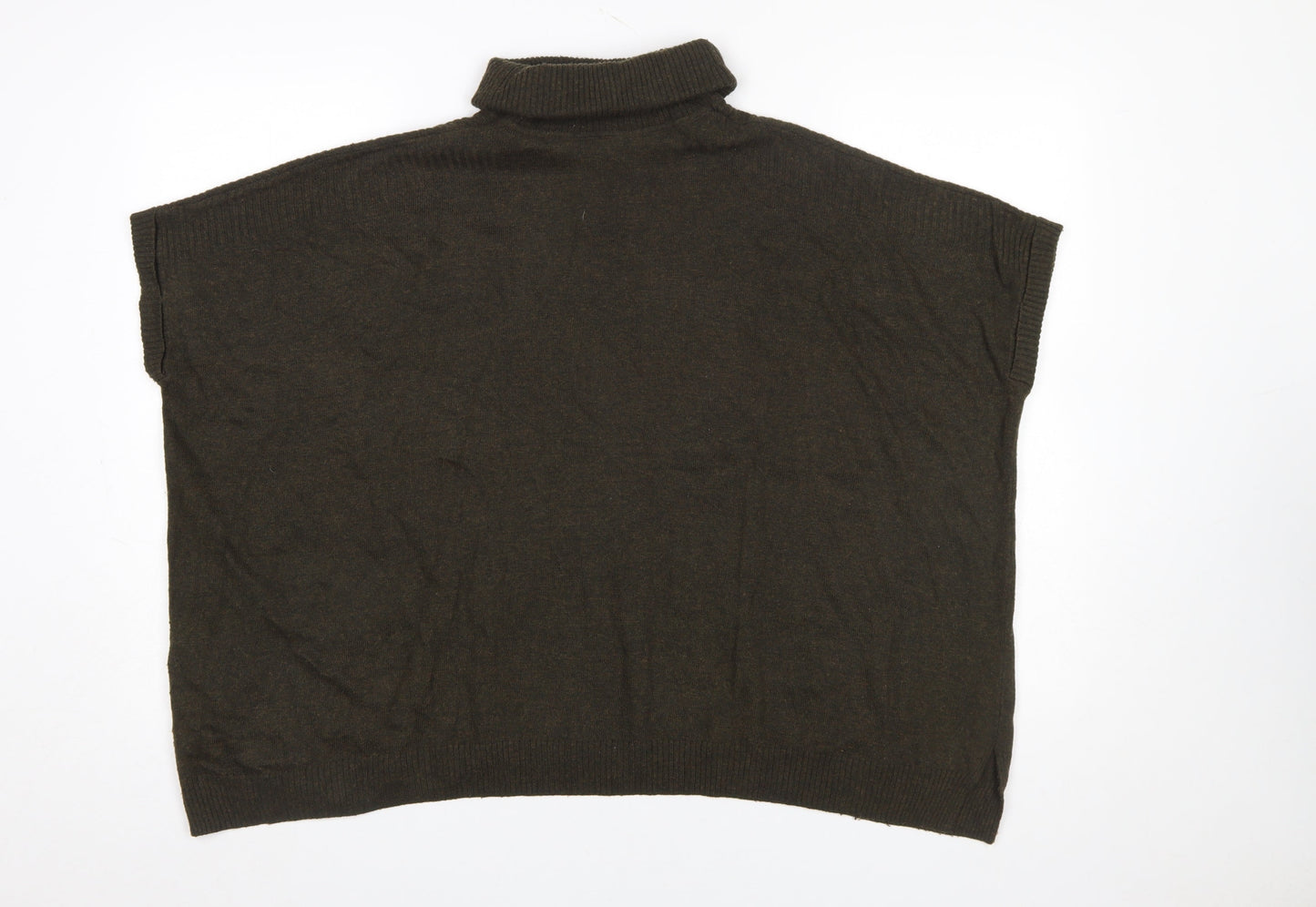 New Look Women’s Brown Roll Neck Sleeveless Knit Jumper Size S