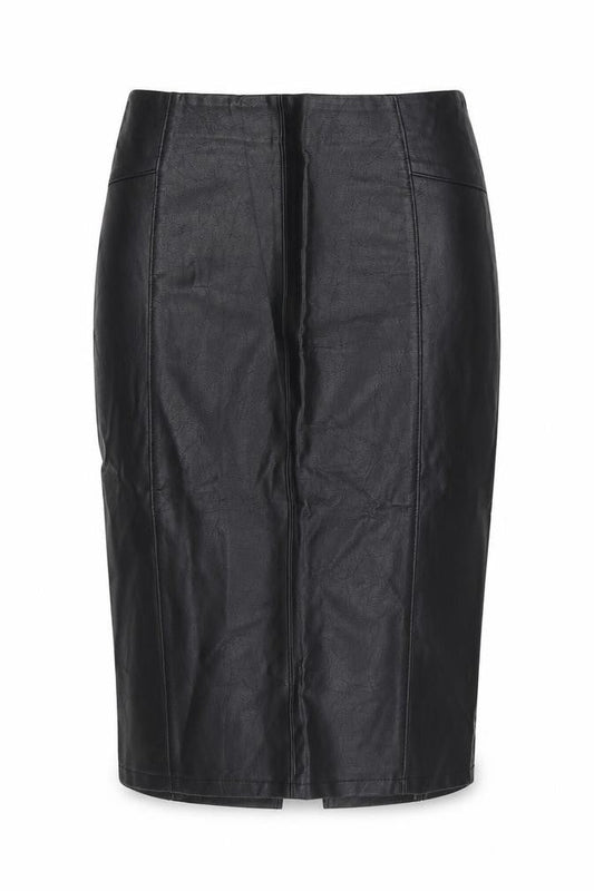 Papaya Women’s Black Knee Length Faux Leather Pencil Skirt Size 8
