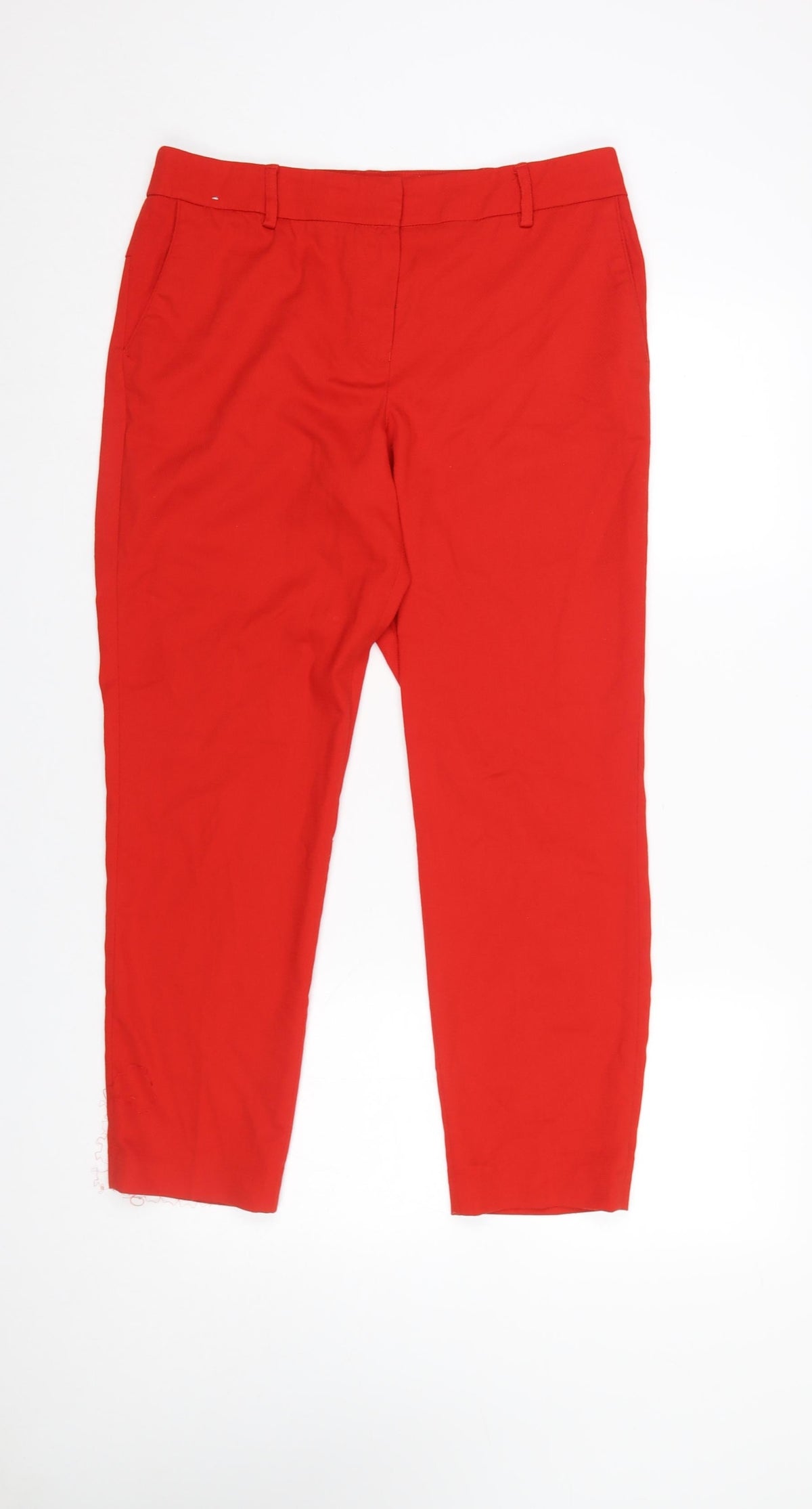Next Women’s Red Ankle Trousers Size 12 Regular Polyester Blend