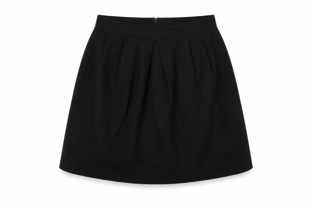 Massimo Dutti Women's Black A-Line Knee Length Skirt Size 12