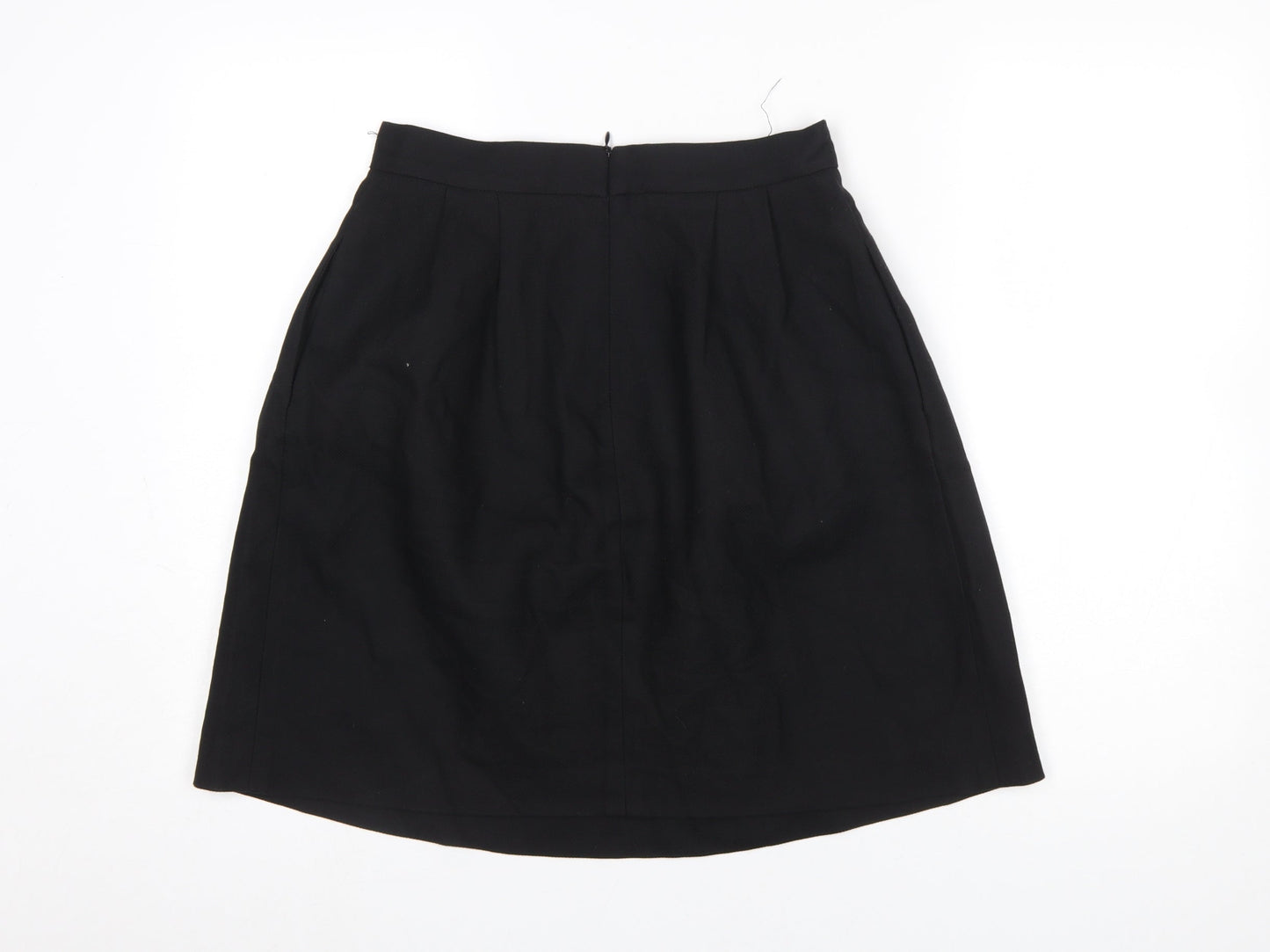 Massimo Dutti Women's Black A-Line Knee Length Skirt Size 12