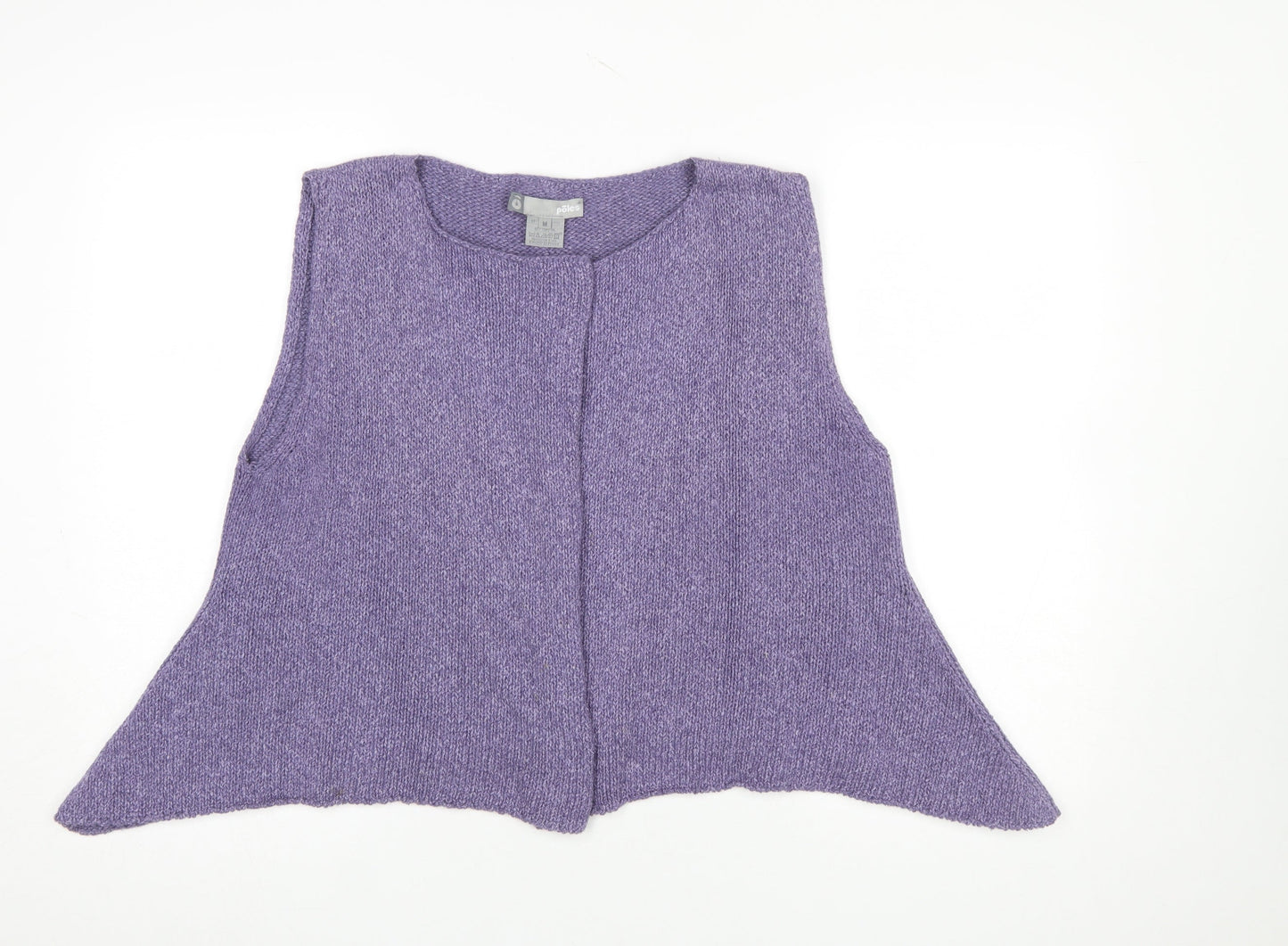 Pôles Women's Purple Merino Wool Silk Sleeveless Knit Vest M
