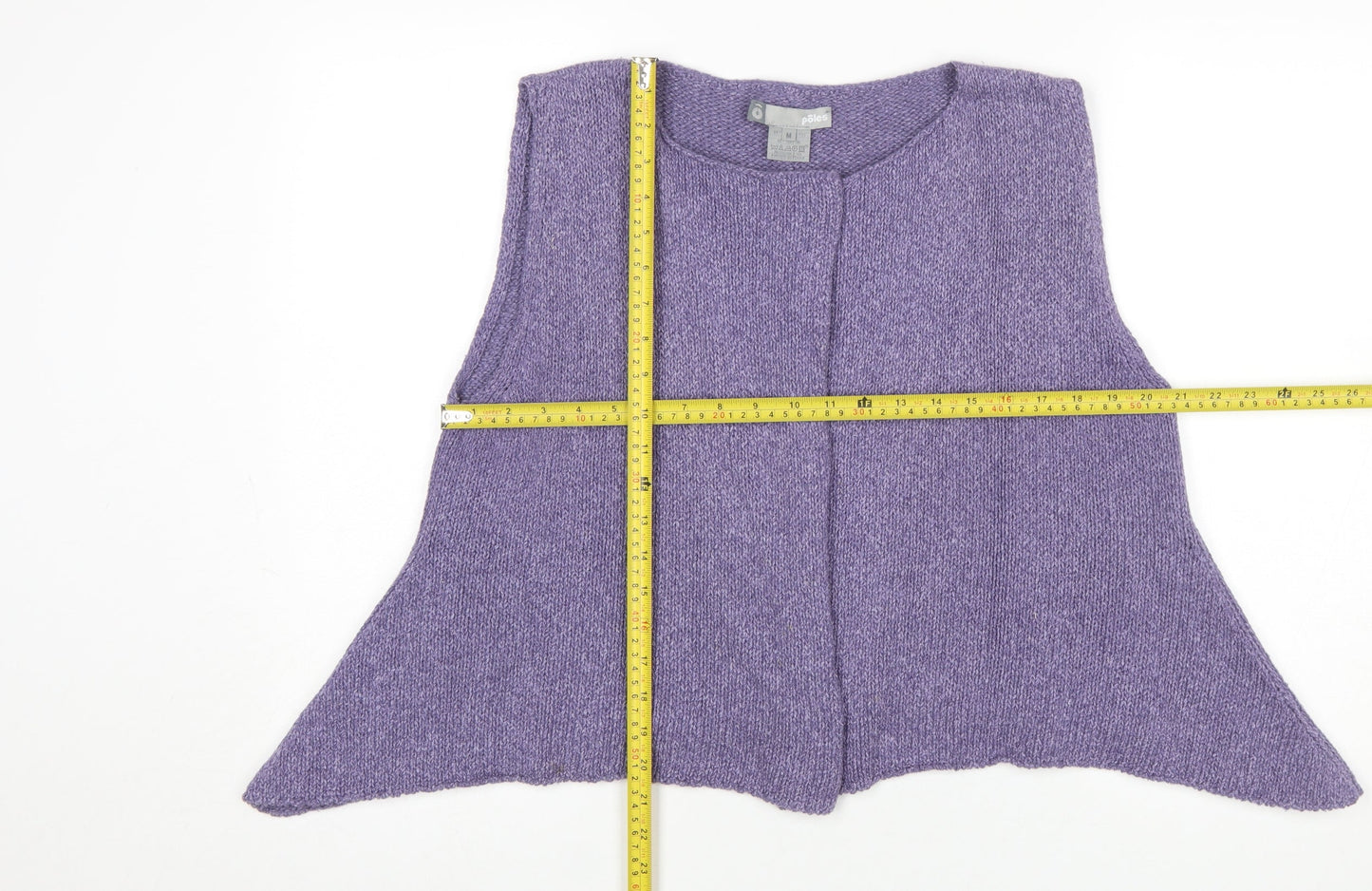 Pôles Women's Purple Merino Wool Silk Sleeveless Knit Vest M
