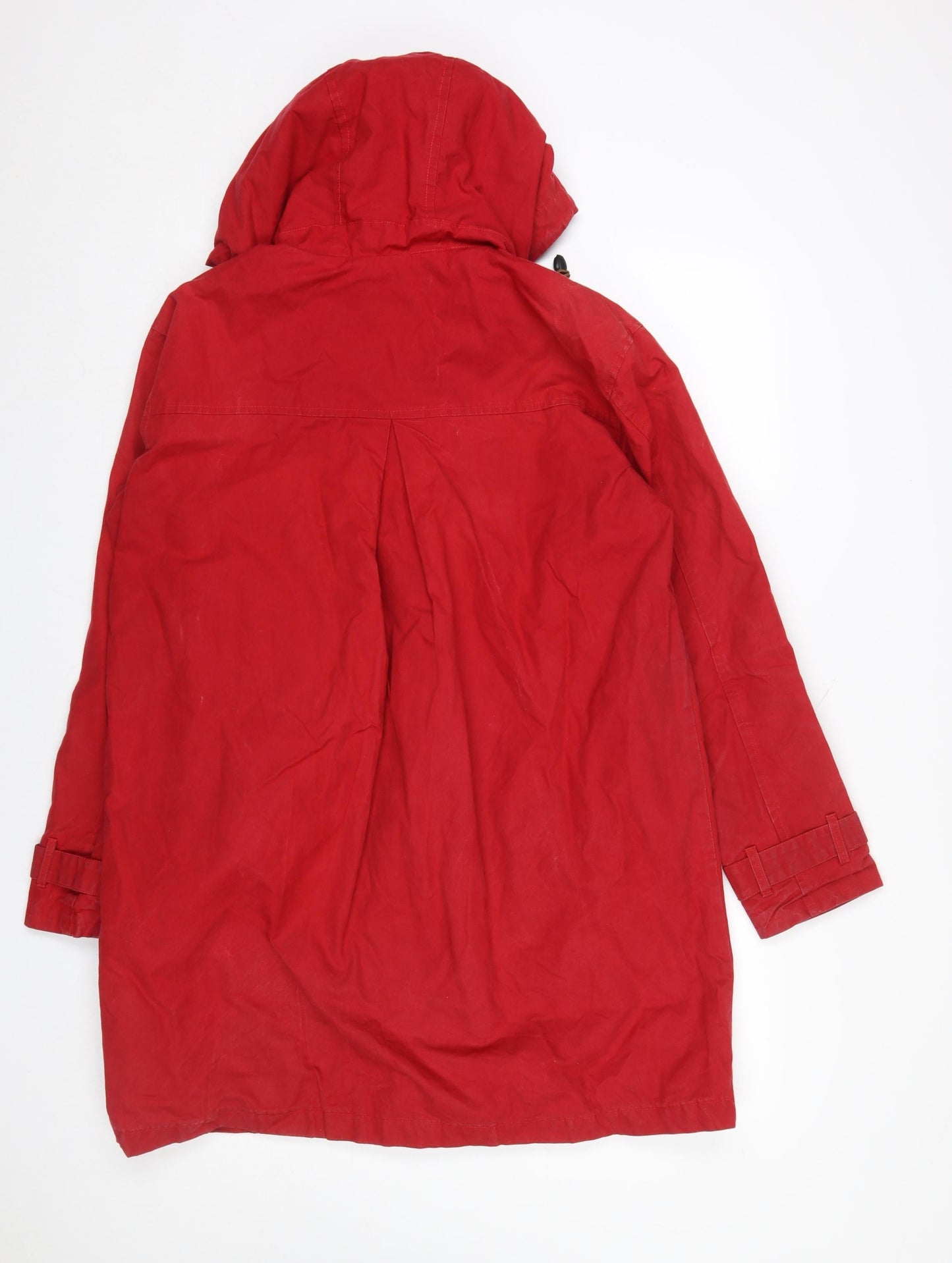 Celtic & Co. Women Red Cotton Hooded Parka Coat Size 12