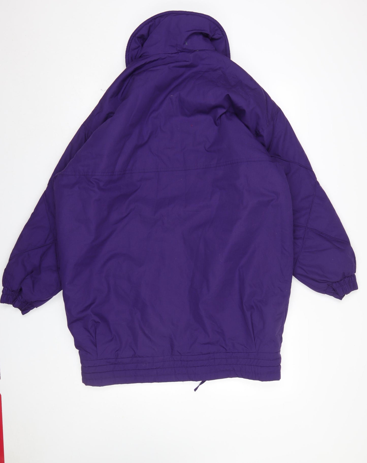 Casual Woman Purple Parka Jacket Women Size 16 Mid-Length Lined