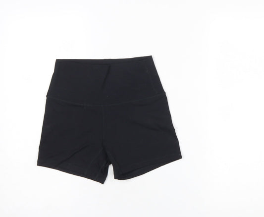 FLXXFIT Womens Black Biker Shorts Medium Stretch Gym Yoga Activewear