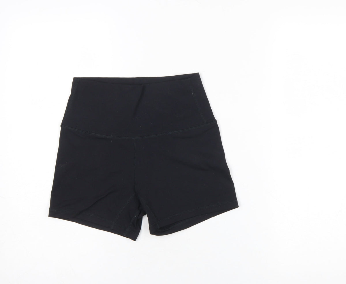 FLXXFIT Womens Black Biker Shorts Medium Stretch Gym Yoga Activewear