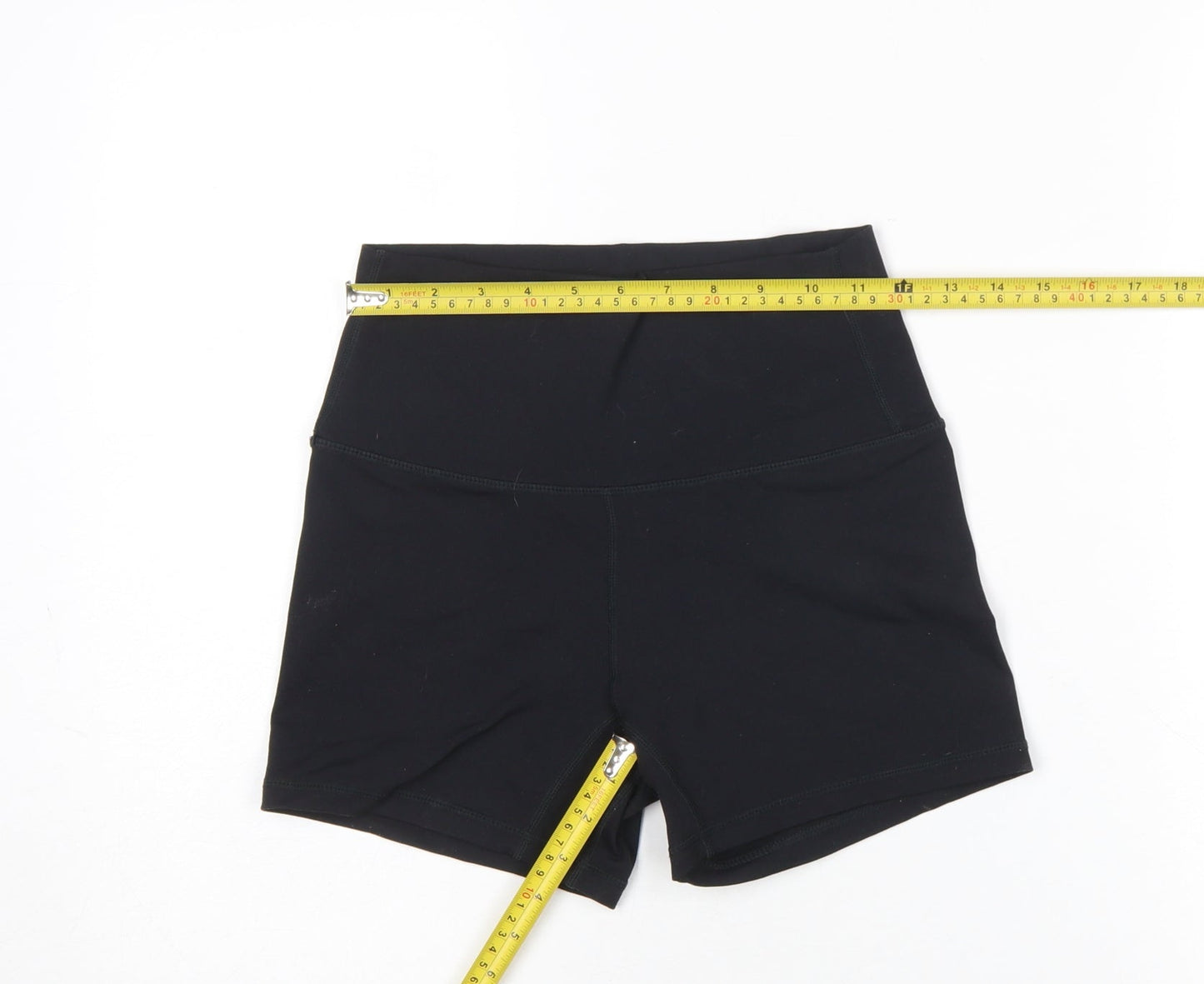 FLXXFIT Womens Black Biker Shorts Medium Stretch Gym Yoga Activewear