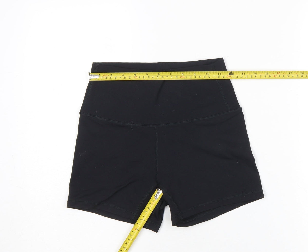 FLXXFIT Womens Black Biker Shorts Medium Stretch Gym Yoga Activewear