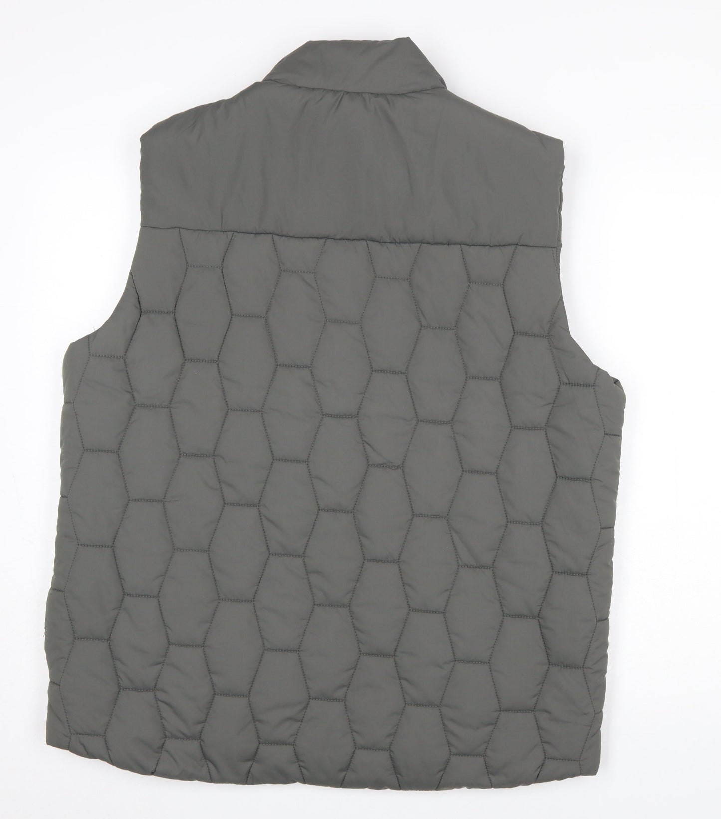 Lincoln Men's Grey Quilted Puffer Waistcoat L Winter Casual