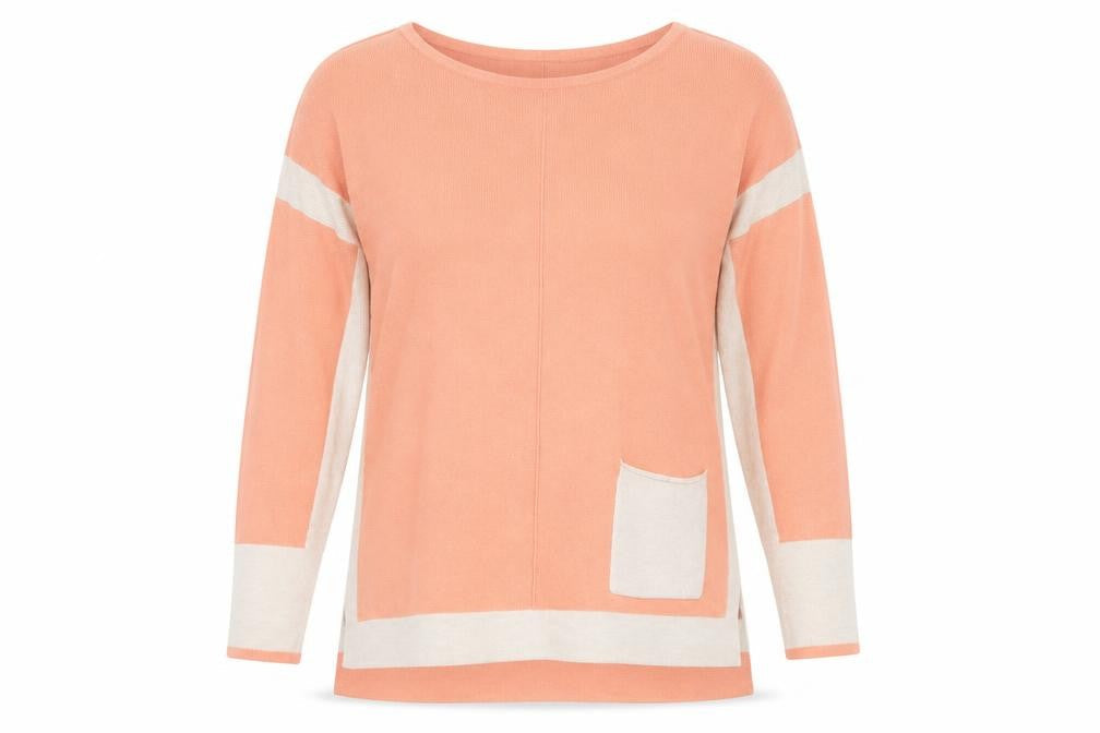 White Stuff Women's Pink Merino Wool Blend Crew Neck Jumper Size 12