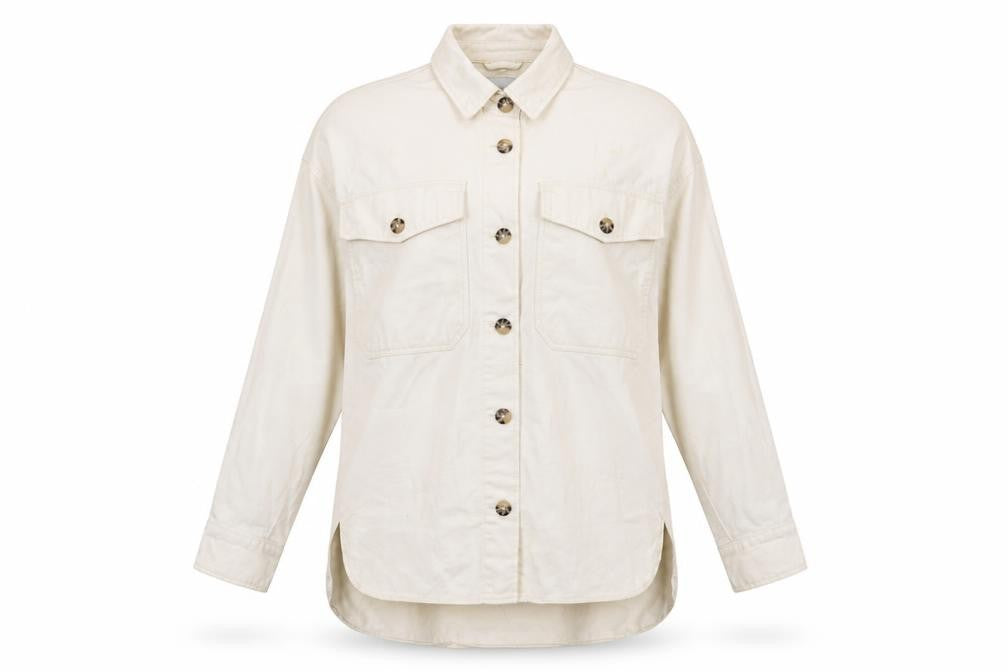 George Women’s Ivory Cotton Twill Button Jacket Size S 8-10