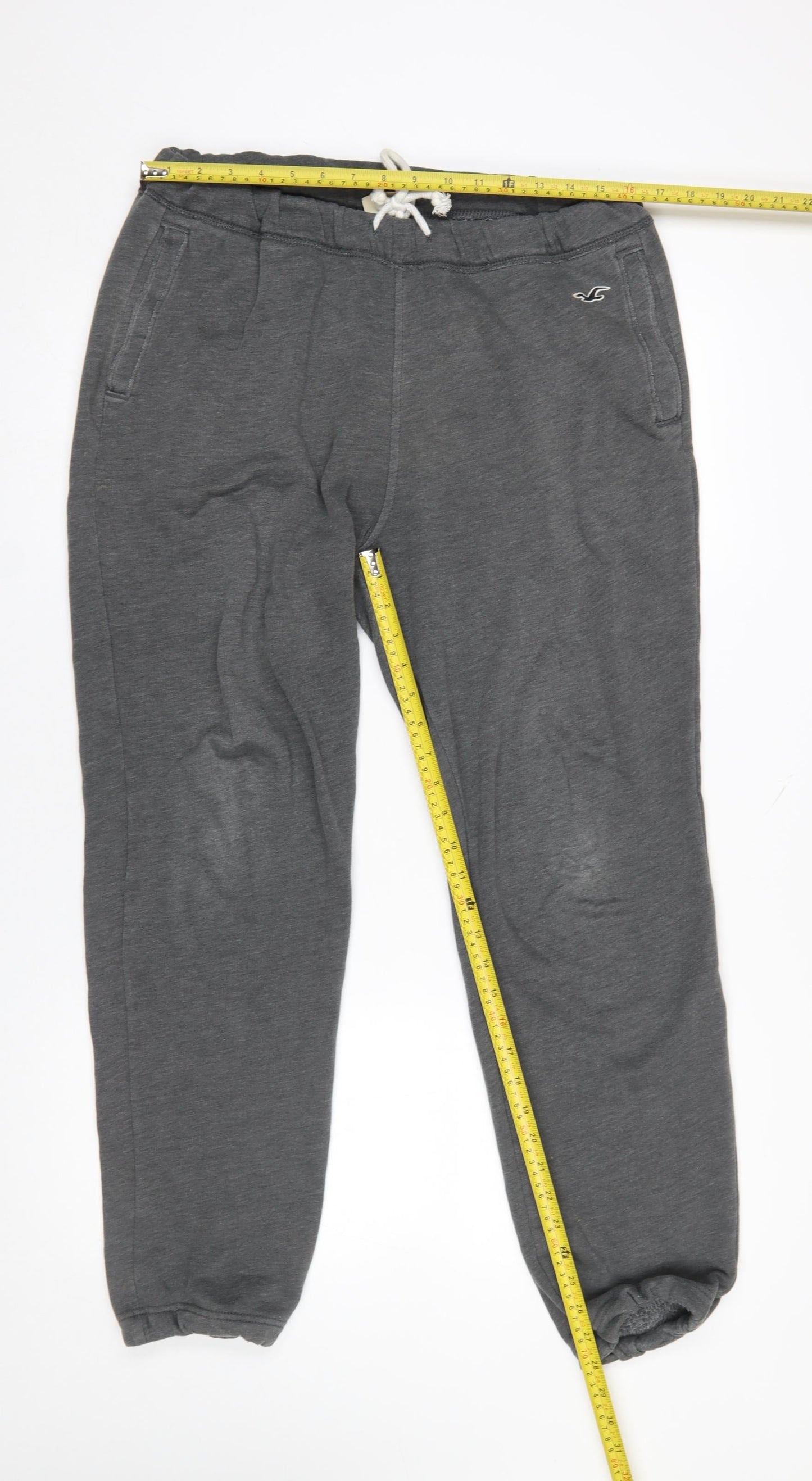 Hollister Men’s Grey Regular Fit Sweatpants M Tapered Leg Casual