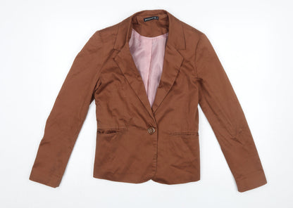 Additional front view of Atmosphere Women Brown Blazer, size 10 Slim, Fit Single-Breasted Jacket