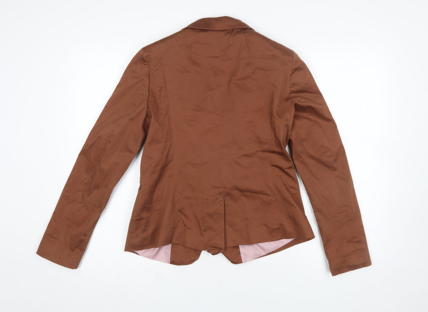 Atmosphere Women Brown Blazer Size 10 Slim Fit Single-Breasted Jacket