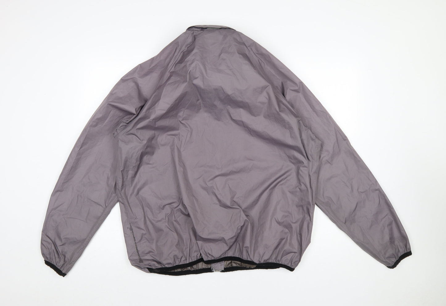 Cotton Traders Men’s Grey L Lightweight Windbreaker Jacket Lined Zip