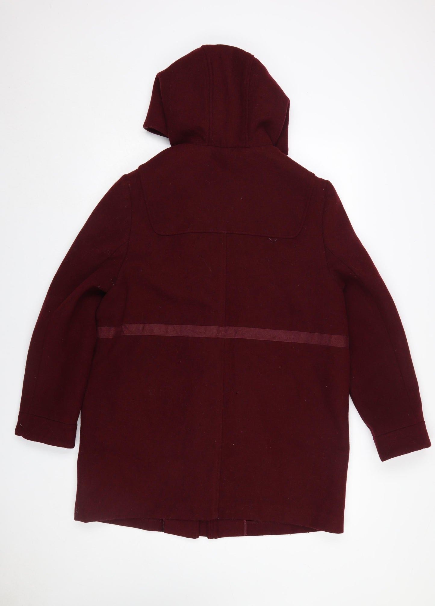 Dorothy Perkins Women’s Red Wool Blend Hooded Mid-Length Coat UK 16